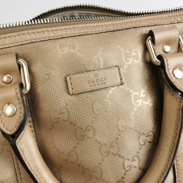 IMG 6707 Gucci Joy Boston Bag Gold Top Handle Bag Gucci Monogram PU