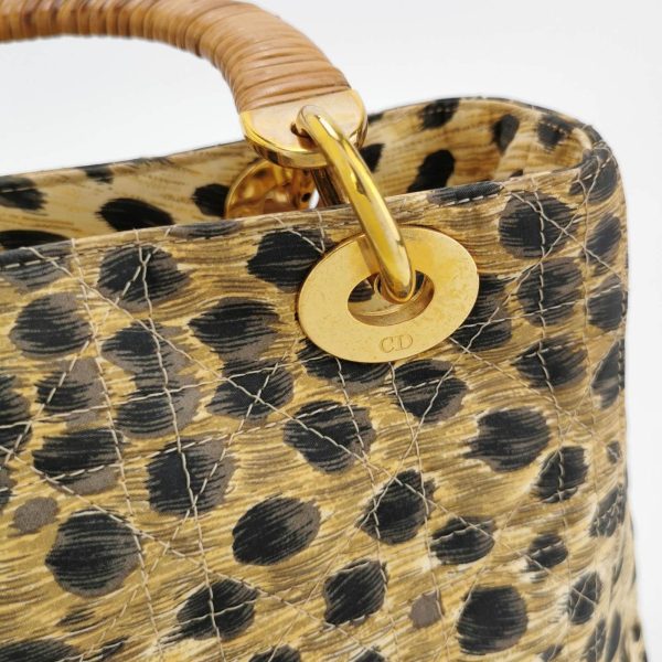 IMG 6832 cac62542 0ba7 48e5 8034 48327eeb2331 Lady Dior Medium Leopard Print Quilted Cloth Handbag