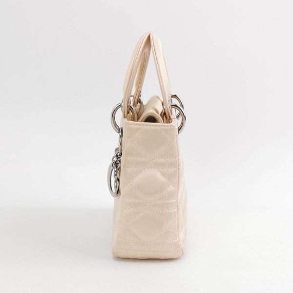 Silk Lady Dior Mini Beige Silk Handbag