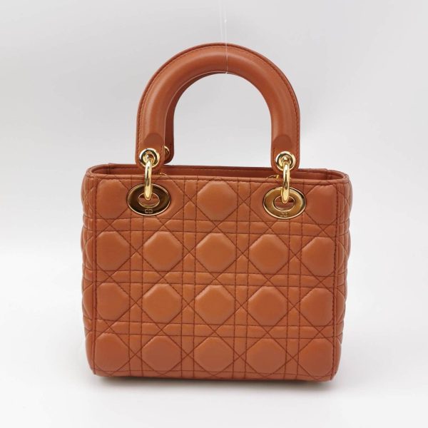 Orange Lady Dior Small My Abcdior Orange Lambskin Cannage Leather