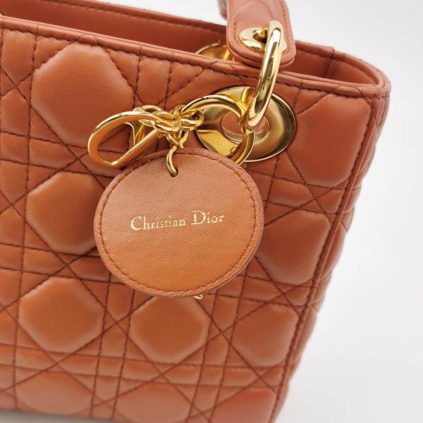 IMG 6855 Lady Dior Small My Abcdior Orange Lambskin Cannage Leather