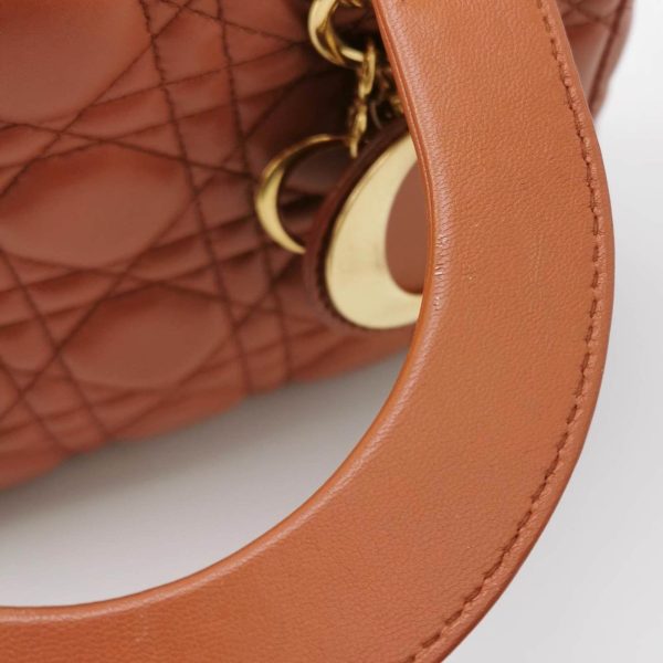 IMG 6858 Lady Dior Small My Abcdior Orange Lambskin Cannage Leather