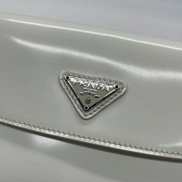 IMG 6947 Prada Cleo Flap White Leather Shoulder bag