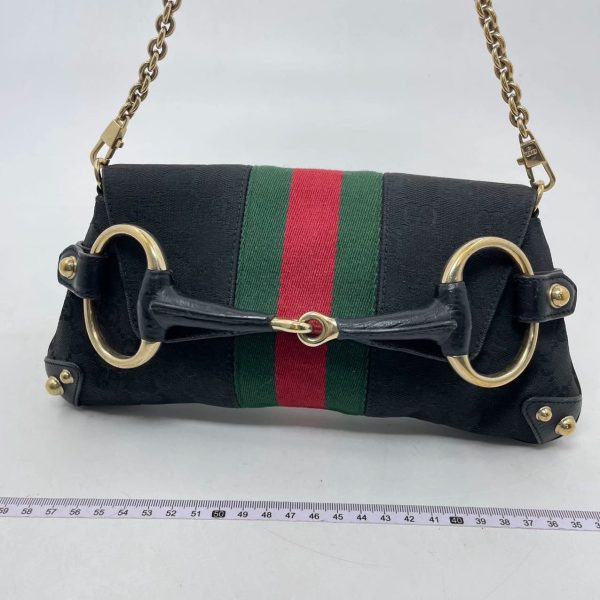 Gucci Horsebit 1955 Chain Gucci Horsebit 1955 Chain Cloth Black Gucci Monogram with Iconic Gucci Strip