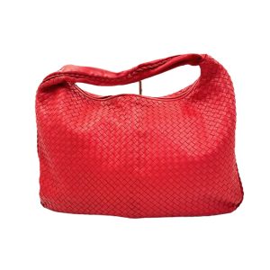 Bottega Veneta Bottega Veneta Intrecciato Hobo Bag in Red leather Large
