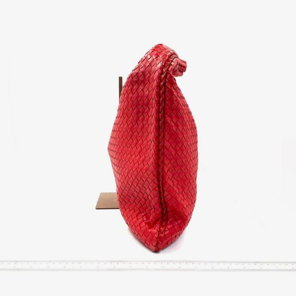 IMG 8283 Bottega Veneta Intrecciato Hobo Bag in Red leather Large