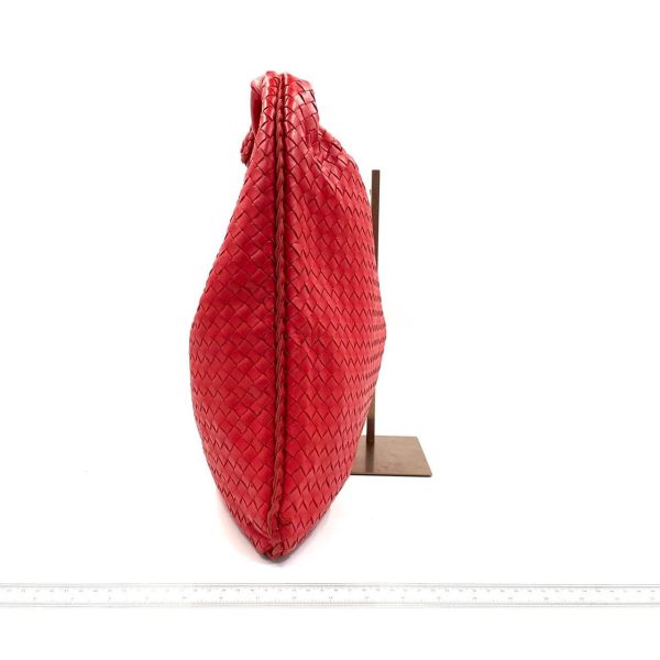 IMG 8284 Bottega Veneta Intrecciato Hobo Bag in Red leather Large