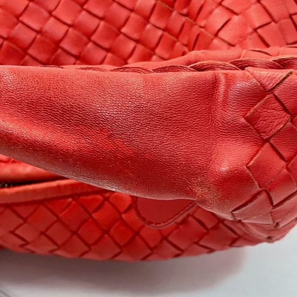 IMG 8291 Bottega Veneta Intrecciato Hobo Bag in Red leather Large