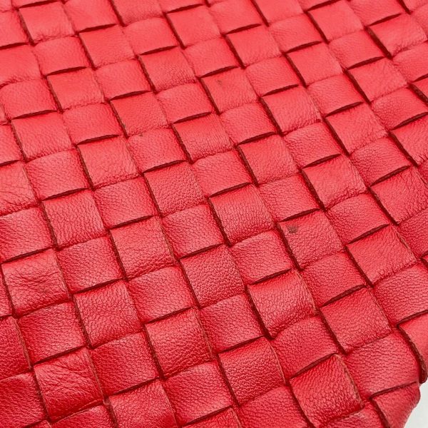 IMG 8292 Bottega Veneta Intrecciato Hobo Bag in Red leather Large