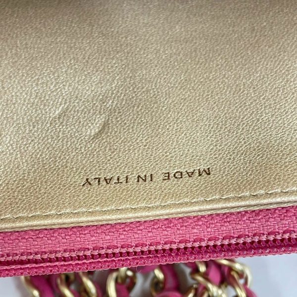 IMG 8738 Chanel Wallet On Chains WOC Classic Pink Camelia Flower Embossed