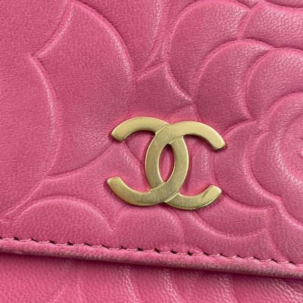 IMG 8742 a1d5f14d 9a70 45e9 b65d b8503fcdcec5 Chanel Wallet On Chains WOC Classic Pink Camelia Flower Embossed