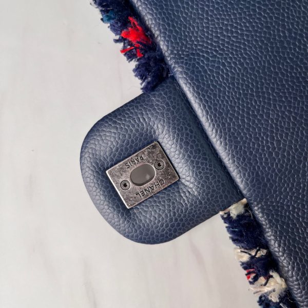 IMG 9138 Chanel Blue and Red Tweed and Caviar Airline Flap Bag Silver Hardware 2016