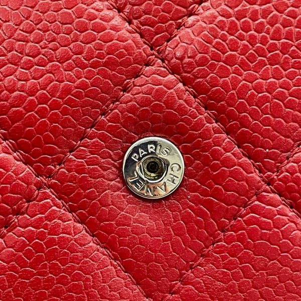 IMG 9963 Chanel Wallet on Chain Classic Flap Red Caviar Leather