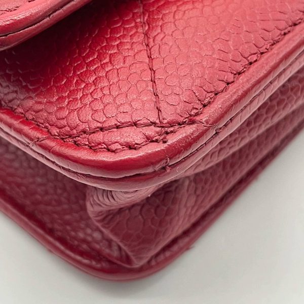 IMG 9967 Chanel Wallet on Chain Classic Flap Red Caviar Leather