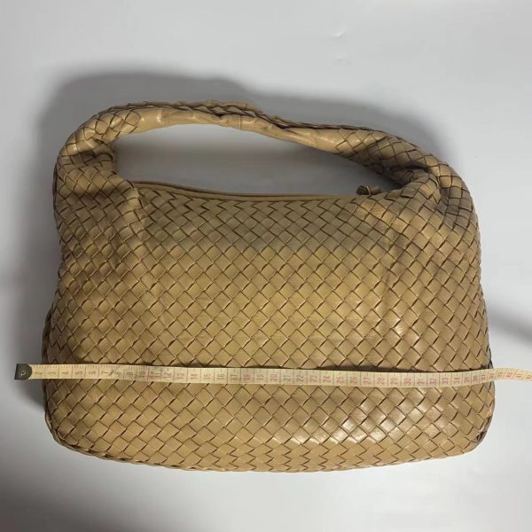 WechatIMG2287 Bottega Veneta Intrecciato Hobo Bag Medium Beige Lambskin leather