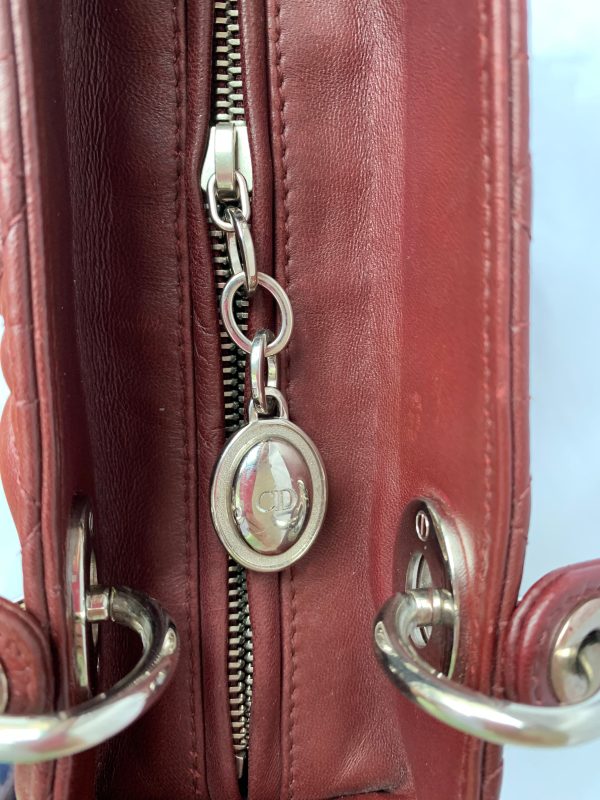 image 0fafedc3 a307 4bde 89cc 2f8af86eee2c Lady Dior Medium Burgundy Cannage Lambskin Leather with strap