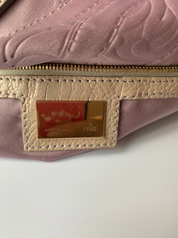 image 18e46e03 9c22 401e 9c47 7f987b401051 FENDI Baguette Purple Silk with embossed pattern