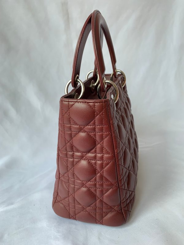 image 8e94ab2d 3d4b 442d a7e0 bfafc5c45829 Lady Dior Medium Burgundy Cannage Lambskin Leather with strap