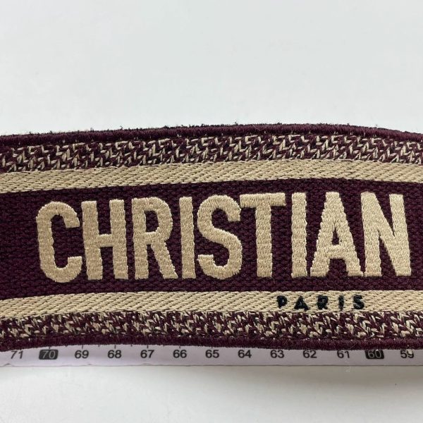 image b6675cba 2c8a 45c9 8aaa 06cb6fcd6fc6 Dior Saddle Strap maroon canvas with Dior Logo