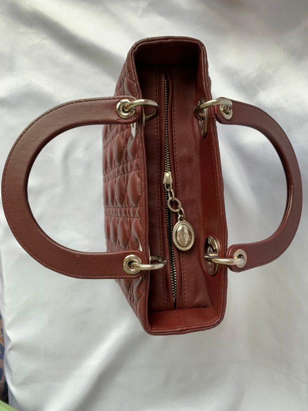 image b68ec792 23bf 4ee2 8ffc 88eb2c6a2007 Lady Dior Medium Burgundy Cannage Lambskin Leather with strap