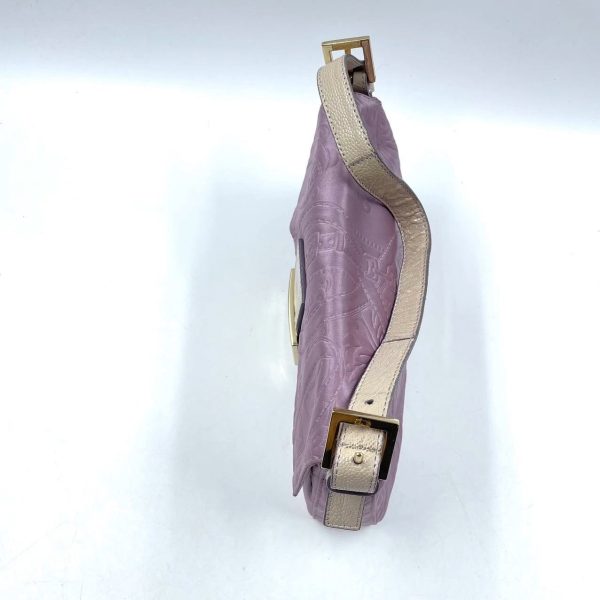 image ba252c2c 1707 4a49 b6f3 d6056ace771b FENDI Baguette Purple Silk with embossed pattern