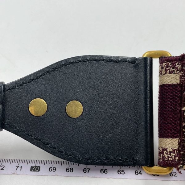 image c2b5009c a9da 4e09 b355 f2854c36e908 Dior Saddle Strap maroon canvas with Dior Logo