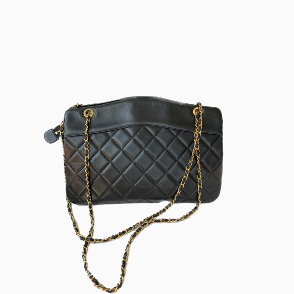 Chanel Chanel Matelasse Chain Shoulder Womens Leather Shoulder Bag Black