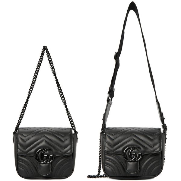 imgrc0094956863 Gucci Shoulder Bag Black Cowhide Leather