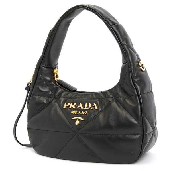 imgrc0095034854 Prada Tote Shoulder Bag Genuine Leather Black