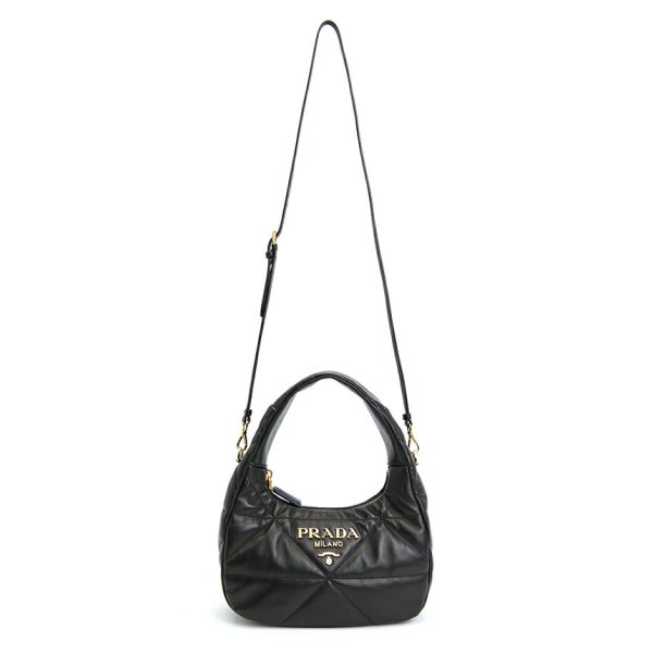 imgrc0095034859 Prada Tote Shoulder Bag Genuine Leather Black