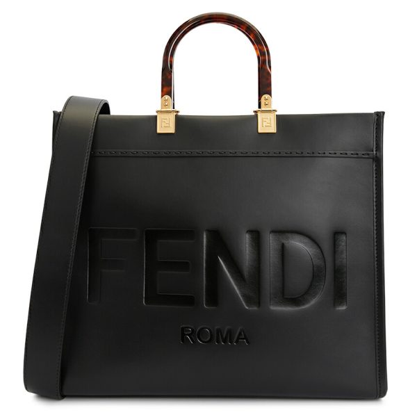 imgrc0099067317 Fendi Tote Shoulder Bag Leather Black