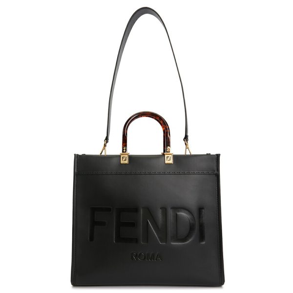 imgrc0099067323 Fendi Tote Shoulder Bag Leather Black