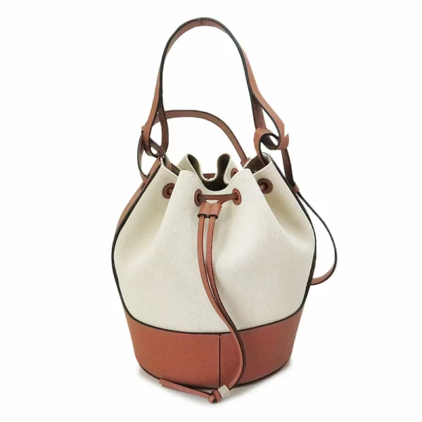 loeweballoonbag LOEWE Drawstring Balloon Shoulder Bag EcruTan