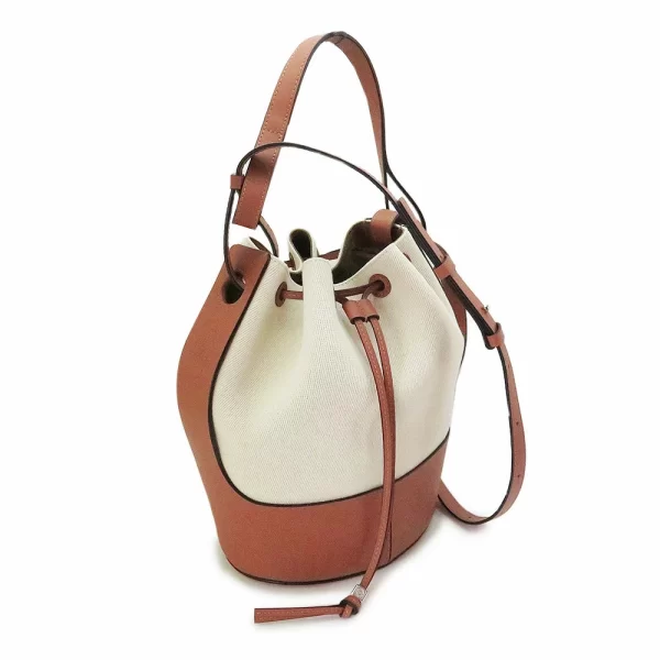 loeweballoonbag 1 LOEWE Drawstring Balloon Shoulder Bag EcruTan