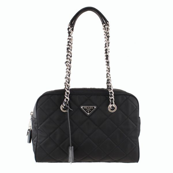 1 Prada Shoulder Bag Pochette Nylon Black