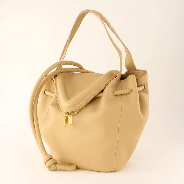 1 Bottega Veneta Handbag Shoulder Bag Drawstring Bag 2way Beige