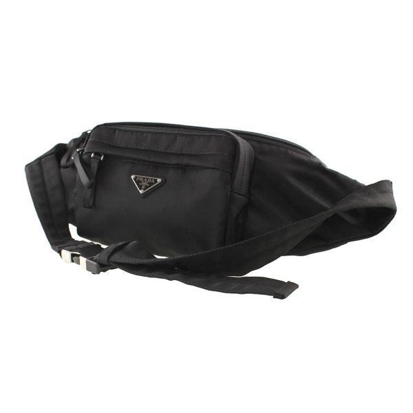 1 Prada Shoulder Pochette Nylon Waist Bag Tessuto Black