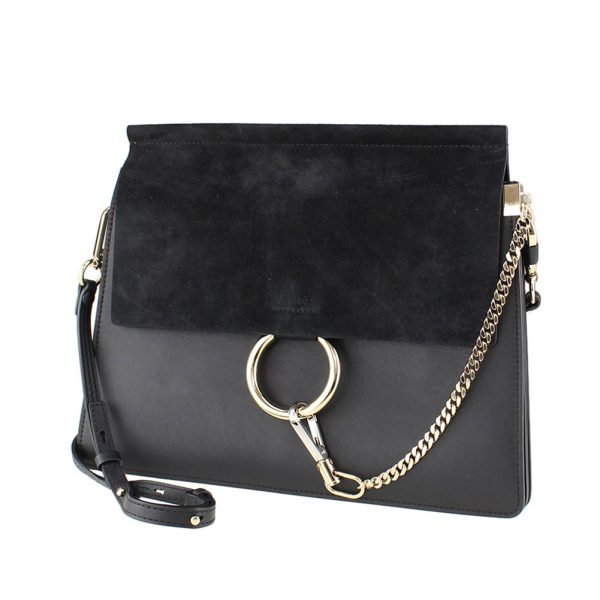 1 Chloe Shoulder Bag Pochette Suede Black