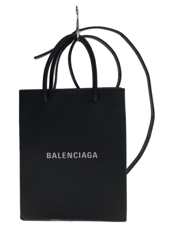 1 Balenciaga Large Shopping Bag 2way Shoulder Bag Leather Black