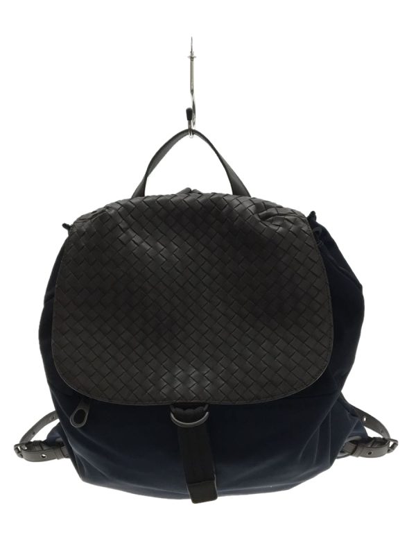 1 Bottega Veneta Rucksack Nylon Intrecciato Backpack Navy