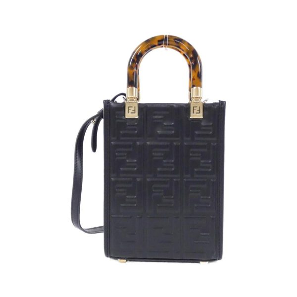 1 Fendi Sunshine Shopper Mini Bag Leather Nero Black