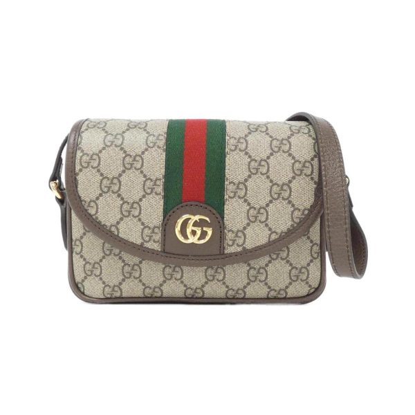 1 Gucci Ophidia GG Supreme Shoulder Bag BeigeBrown