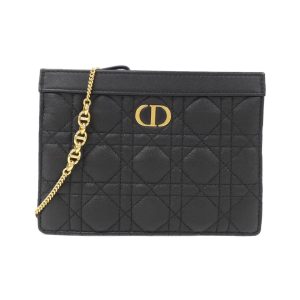 1 Chanel Womens Chain Lambskin Shoulder Bag Black