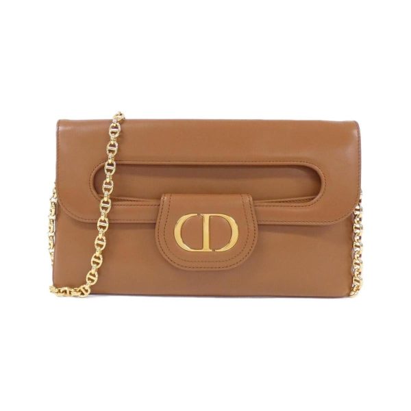 1 Christian Dior Double Leather Bag Cognac