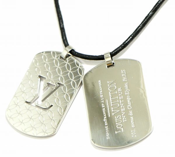 1 Louis Vuitton Pendantif Champs Elysees GM Choker Necklace Silver