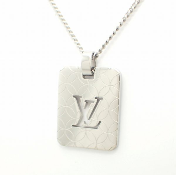 1 Louis Vuitton Elysees PM Necklace Pendant Silver