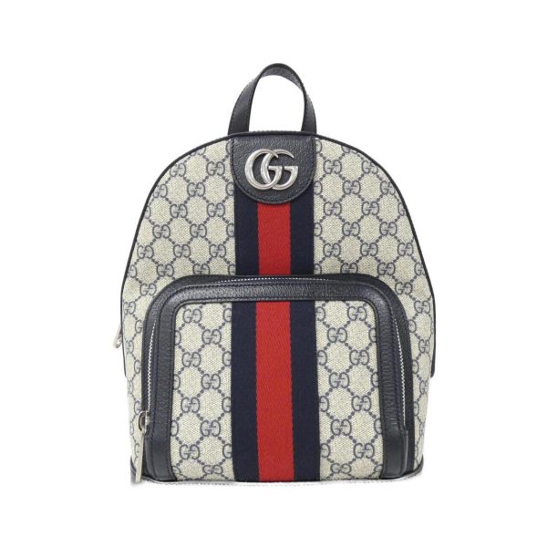 1 Gucci Ophidia GG Canvas Leather Rucksack BeigeBlue