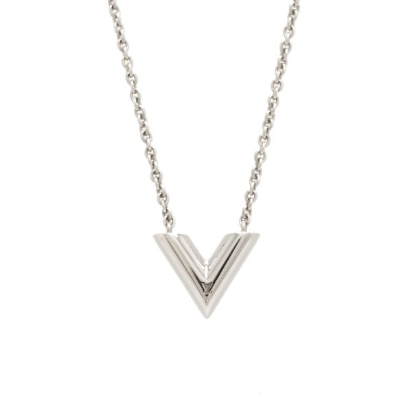 1 Louis Vuitton Necklace Essential Pendant Silver