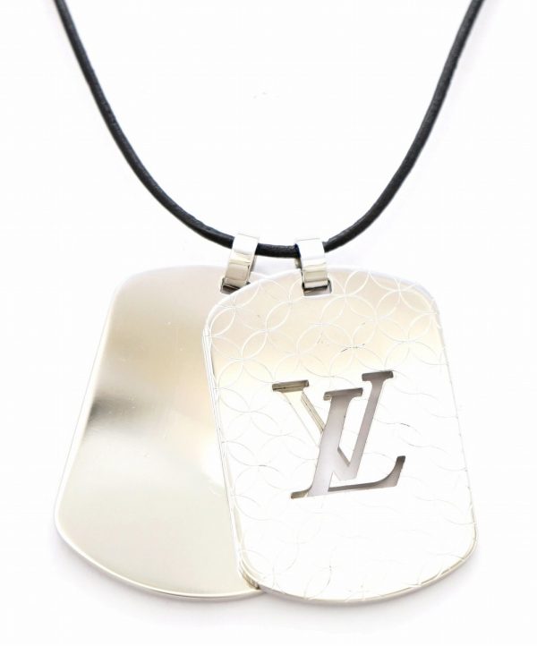 1 Louis Vuitton Champs Elysees GM Necklace Pendant silver