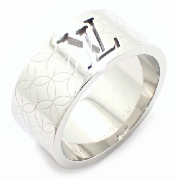 1 Louis Vuitton Berg Champs Elysees Ring SS Stainless Steel Silver